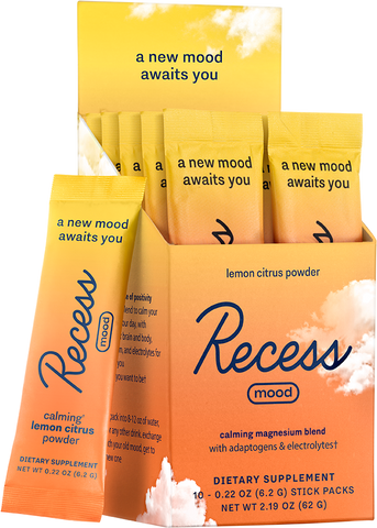 Recess Mood Powder - Lemon Citrus Stick Pack - 10pk Box