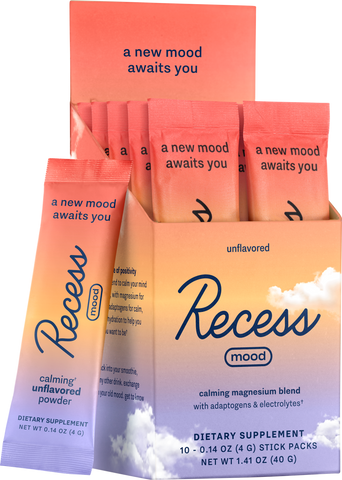 Recess Mood Powder - Unflavored Stick Pack - 10pk Box Subscription